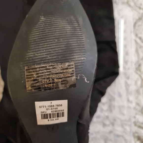 NWT Streetwear Society Black Suede Boot Size 7 - Picture 4 of 12